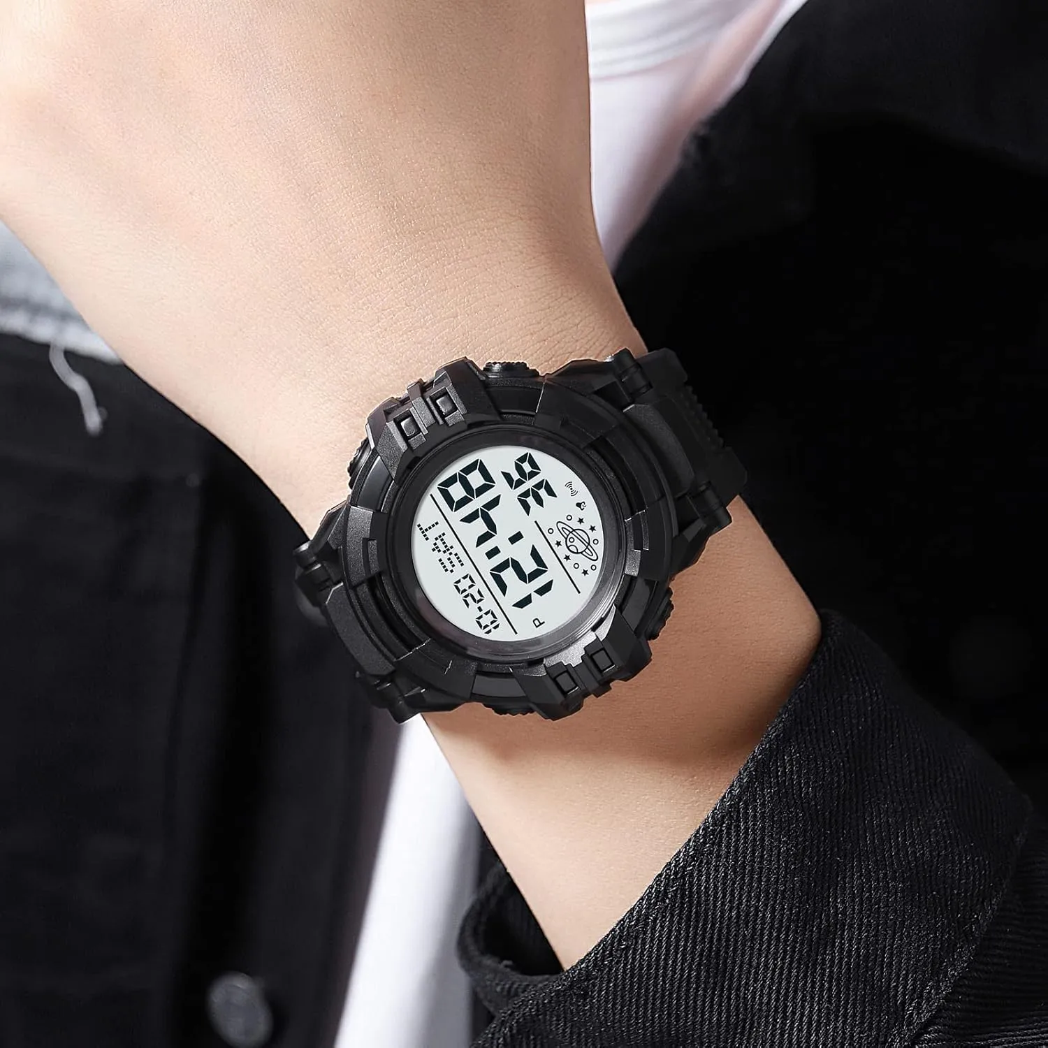 LED Stopwatch Electronic Large Face Waterproof Watches Tactical Army Wrist Watch with pike admiration LED Back Light FANMIS Men's Digital Sports Multifunction Watch Alarm Military Outdoor 