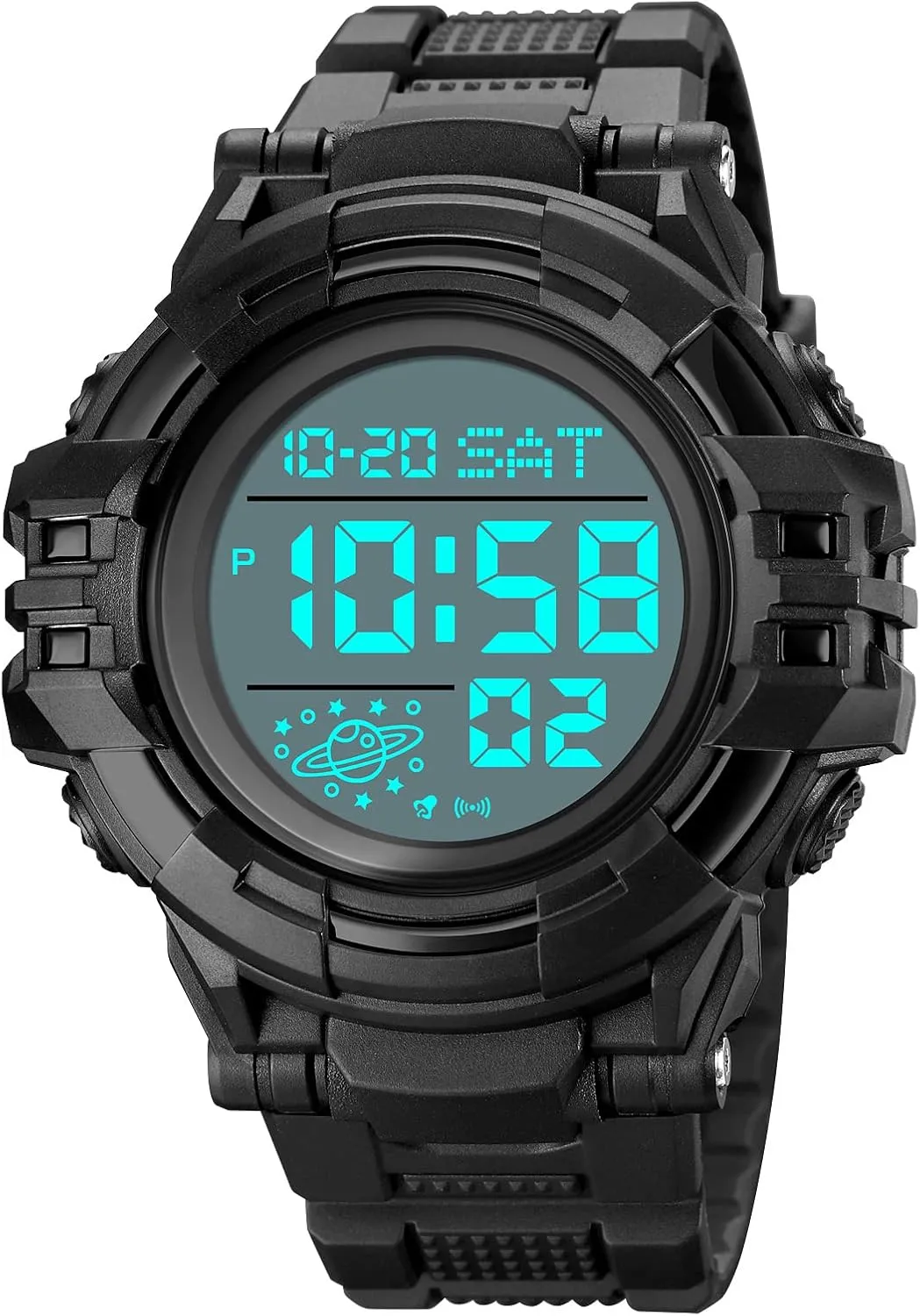 LED Stopwatch Electronic Large Face Waterproof Watches Tactical Army Wrist Watch with pike admiration LED Back Light FANMIS Men's Digital Sports Multifunction Watch Alarm Military Outdoor 