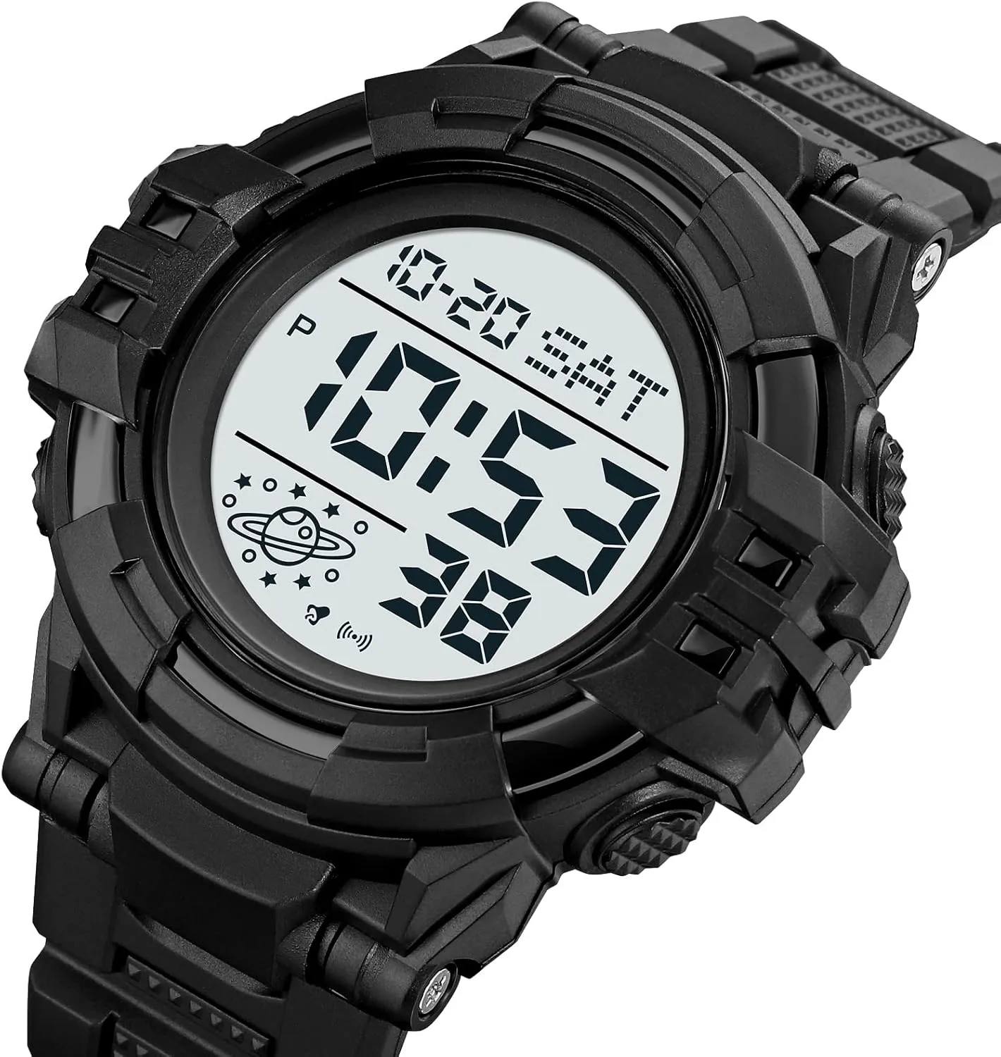 LED Stopwatch Electronic Large Face Waterproof Watches Tactical Army Wrist Watch with pike admiration LED Back Light FANMIS Men's Digital Sports Multifunction Watch Alarm Military Outdoor 