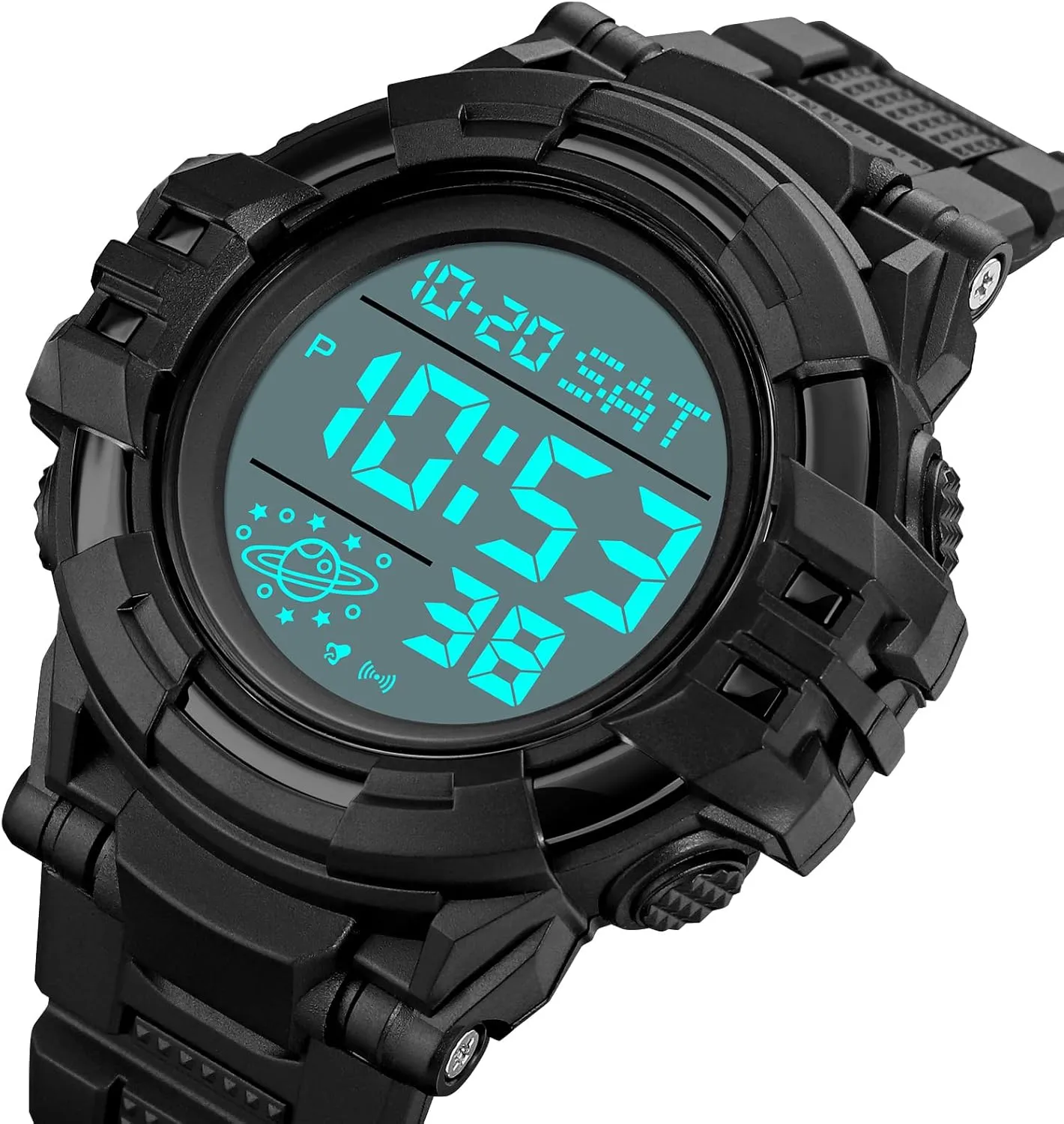 LED Stopwatch Electronic Large Face Waterproof Watches Tactical Army Wrist Watch with pike admiration LED Back Light FANMIS Men's Digital Sports Multifunction Watch Alarm Military Outdoor 