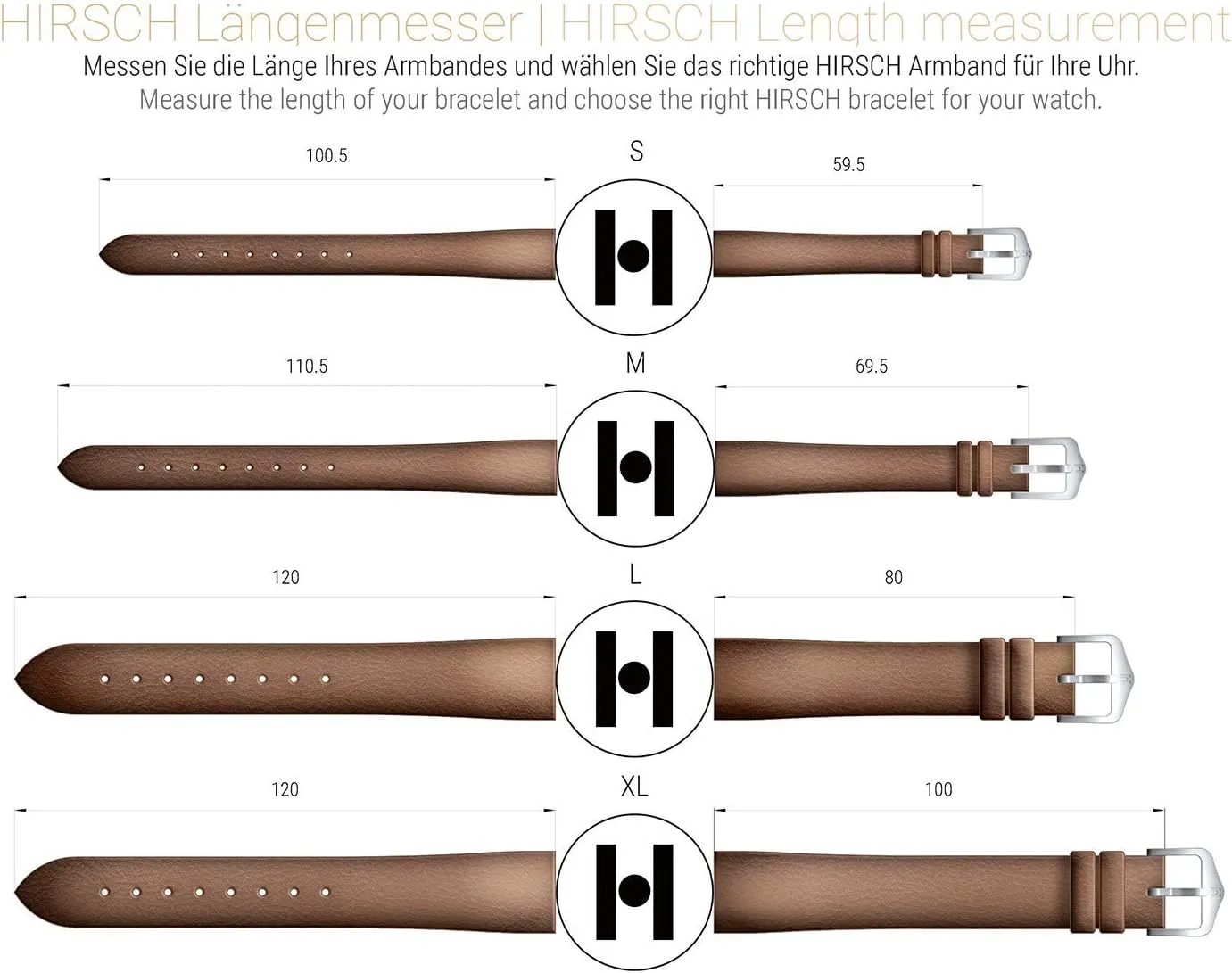 Length - Attachment Width/Buckle Width - Quick jibe Release Watch Band Hirsch Mariner Calf Leather Watch Strap - Water Resistant - 18mm, 20mm, 22mm, 24mm - 