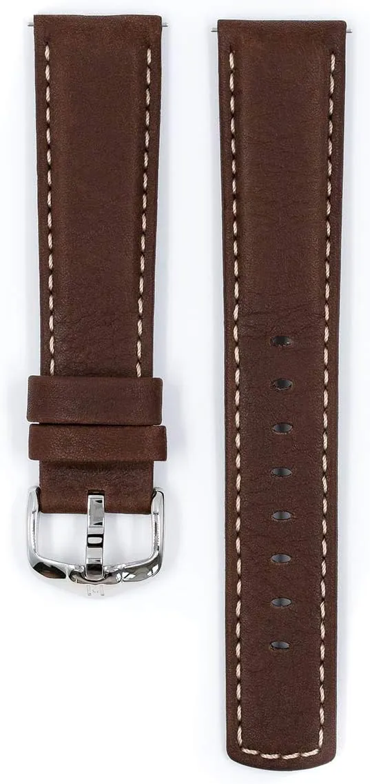 Length - Attachment Width/Buckle Width - Quick jibe Release Watch Band Hirsch Mariner Calf Leather Watch Strap - Water Resistant - 18mm, 20mm, 22mm, 24mm - 