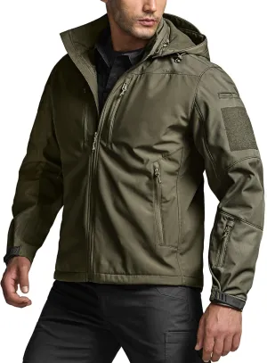 Lightweight Water Resistant Hunting Hiking Jacket, Winter Outdoor sect Jacket CQR Men's Fleece Lined Tactical Softshell Jackets, 