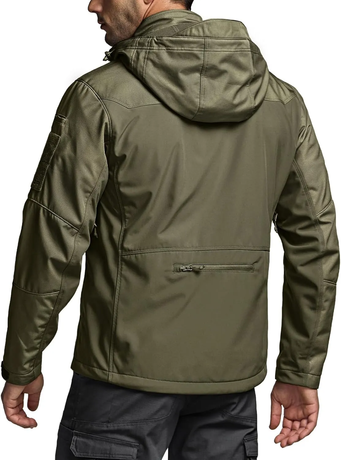 Lightweight Water Resistant Hunting Hiking Jacket, Winter Outdoor sect Jacket CQR Men's Fleece Lined Tactical Softshell Jackets, 