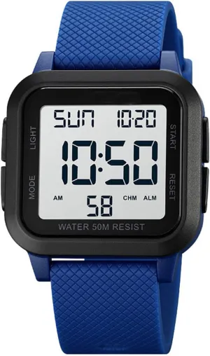 loam LED Digital Watch BESTKANG Simple Men Square Digital Watches Outdoor Sport Watches Alarm Clock Waterproof 
