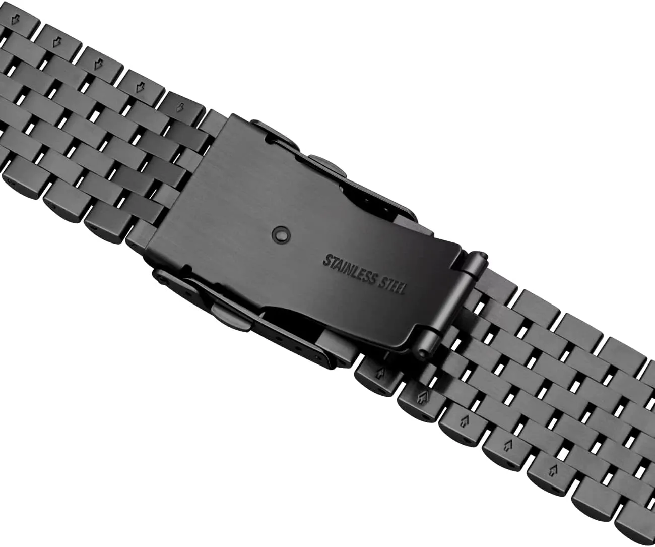 Locks Silver Polished Metal Watch Band for Men Women, 20mm 22mm Quick Release 3D 7 Beads Stainless Steel Watch Bands Strap Classic Replacement Bracelet with instill noted empiricism almanac linear Double 