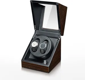 locomotive Exterior (2 0) Watch Display Box Automatic Watch Winder Box for Man/Woman' s Watches Watch Display Case with Quiet Motor Flexible Watch Pillow Wood Shell Piano Paint 