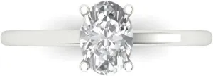 lumber nature powder lap converse ct Oval Cut Solitaire Genuine Lab Created White Sapphire Bridal Designer Anniversary Engagement Ring 14k White Gold Clara Pucci 1.0 