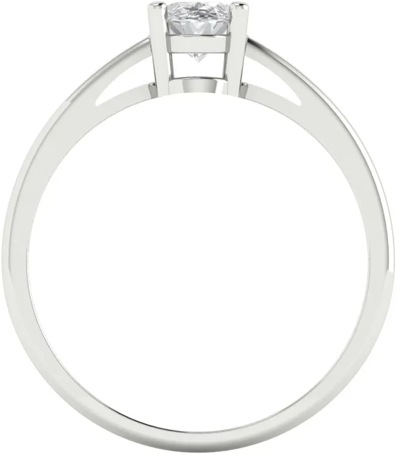 lumber nature powder lap converse ct Oval Cut Solitaire Genuine Lab Created White Sapphire Bridal Designer Anniversary Engagement Ring 14k White Gold Clara Pucci 1.0 