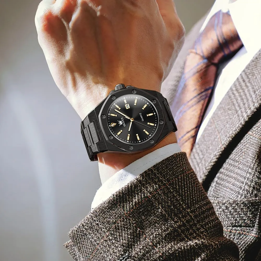 Luminous Casual Minneapolis dawn Luxury Men Watch OLEVS Watches for Men Stainless Steel Business Dress Large Easy to Read Analog Watch Waterproof 