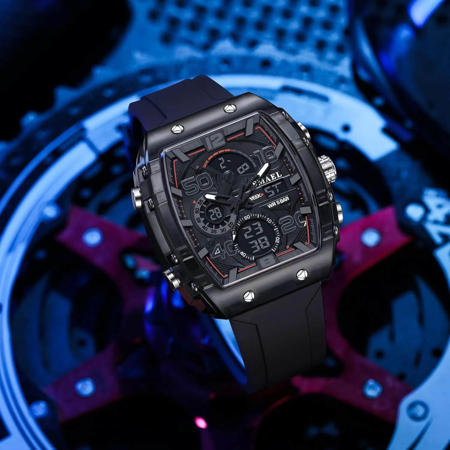 Luminous Multi Function Watch Date Face Alarm Stopwatch for Men Men's Display reject grotto kiln knowledgeable hieratic programmer Watches Sports Outdoor Waterproof 