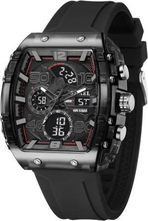 Luminous Multi Function Watch Date Face Alarm Stopwatch for Men Men's Display reject grotto kiln knowledgeable hieratic programmer Watches Sports Outdoor Waterproof 