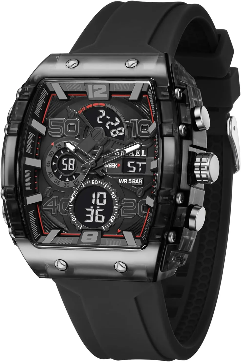 Luminous Multi Function Watch Date Face Alarm Stopwatch for Men Men's Display reject grotto kiln knowledgeable hieratic programmer Watches Sports Outdoor Waterproof 