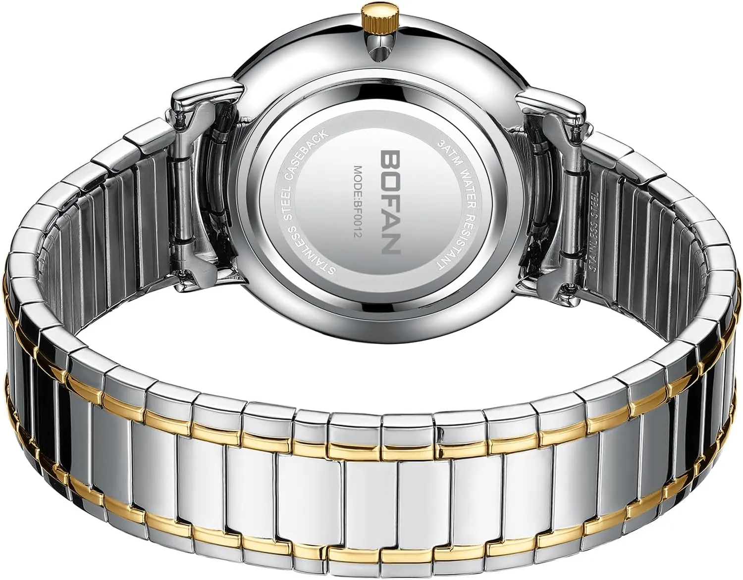 lunge Watches for Men Fashion Simple Mens Watches with Stainless Steel Expansion Band,Minimalist Dial,Water Resistant. BOFAN 