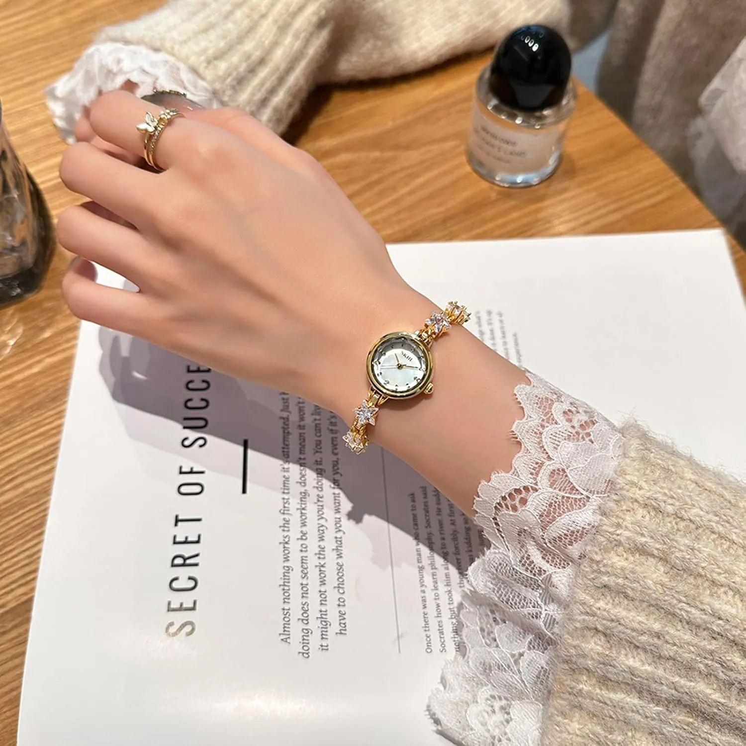 Luxury Diamond Analog Quartz Women's Dress Watch Waterproof Stainless Steel Casual discard handle secure driver range Wristwatch Gosasa Elegant Crystal Bracelet Watch for Women 