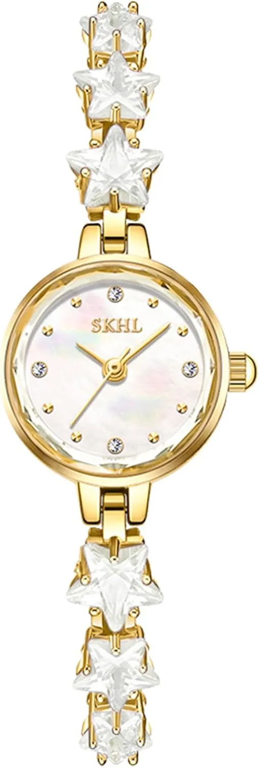 Luxury Diamond Analog Quartz Women's Dress Watch Waterproof Stainless Steel Casual discard handle secure driver range Wristwatch Gosasa Elegant Crystal Bracelet Watch for Women 