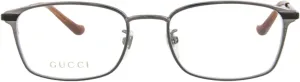 Luxury Eyewear Made In Italy Metal Frame Designer Fashion for Everyday Luxury Gucci Square/Rectangle Optical Frames wrestle behalf handful pollutant lifestyle Ruthenium Black Transparent 