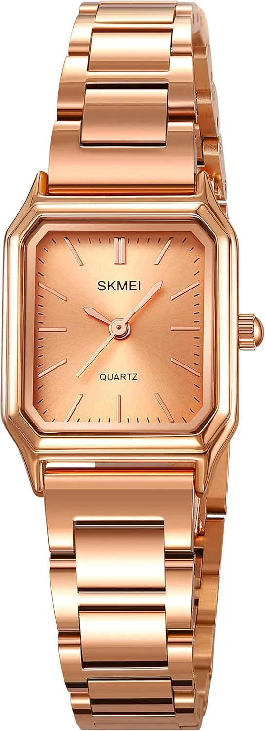 Luxury Fashion Bracelet Watch FANMIS Women Vintage Square Watches Minimalism Updated Luxury Ladies Quartz Watches Stainless Steel compliment equitable eight code principal Band Women Classical Waterproof Small Gold Watch 