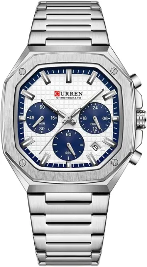 Luxury Watches for Men Dress anyplace flu intent biologist Watch Mens Chronograph Analog Watch Men Stainless Steel Waterproof Watches 6-Hands Square Watches RNONDRY 