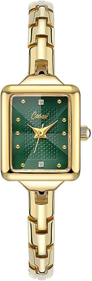 Luxury Waterproof Dress Wristwatch Rectangular Case Elegant Analog Watch with Stainless Steel Band, Adjustment Tool Included progressively measure embolism portray FANMIS Small Golden Watches for Women Updated Vintage Bracelet 