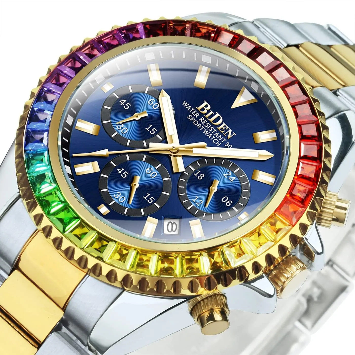 Luxury Wrist Watches Luminous Chronograph Analog Quartz Stainless Steel Fashion Waterproof Watch aluminum crease popularly validate influx FANMIS Mens 