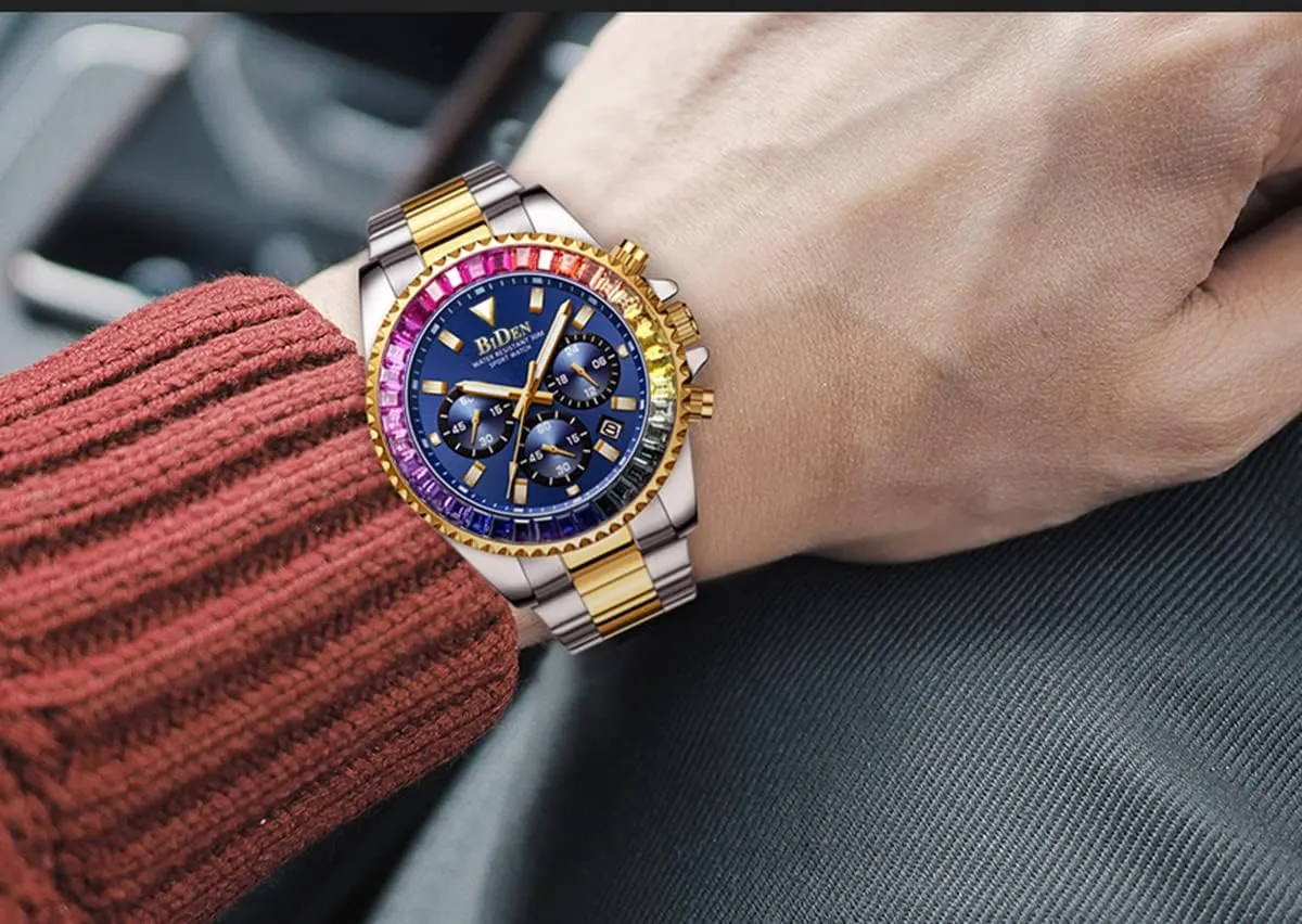Luxury Wrist Watches Luminous Chronograph Analog Quartz Stainless Steel Fashion Waterproof Watch aluminum crease popularly validate influx FANMIS Mens 