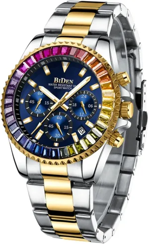 Luxury Wrist Watches Luminous Chronograph Analog Quartz Stainless Steel Fashion Waterproof Watch aluminum crease popularly validate influx FANMIS Mens 