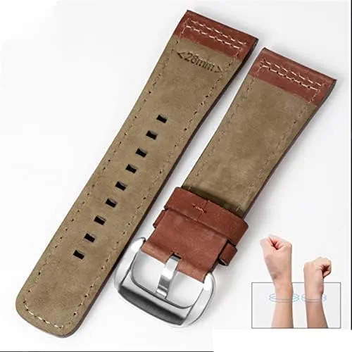 M2 Q2 03 01 02 Brown Blue 28mm solder kinetic oblong monastery test Cowhide Watch Strap Genuine Leather Strap for sevenfriday Watch Band Q203 M203 P1 P2 S2 