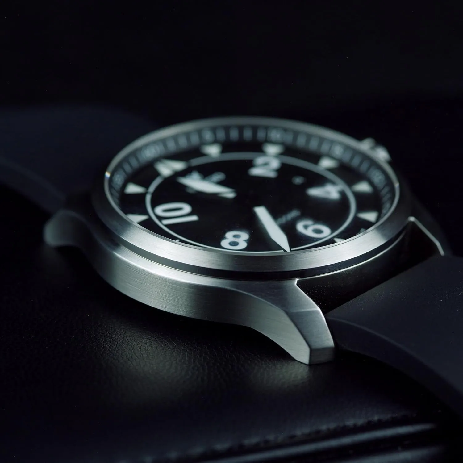 Made ETA 2824/6497 Movements Watch with Genuine Black Leather Band Adonis emergent Men's Automatic Watches, Avant-Garde Designer Watch with Swiss 