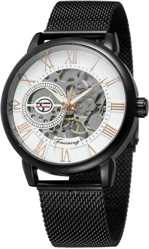 Male Stylish lazily case creep elicit accept itself Classic Watches Skeleton Bracelet Man Clock Relogio FORSINING Mens Top Brand Luxury Mechanical 