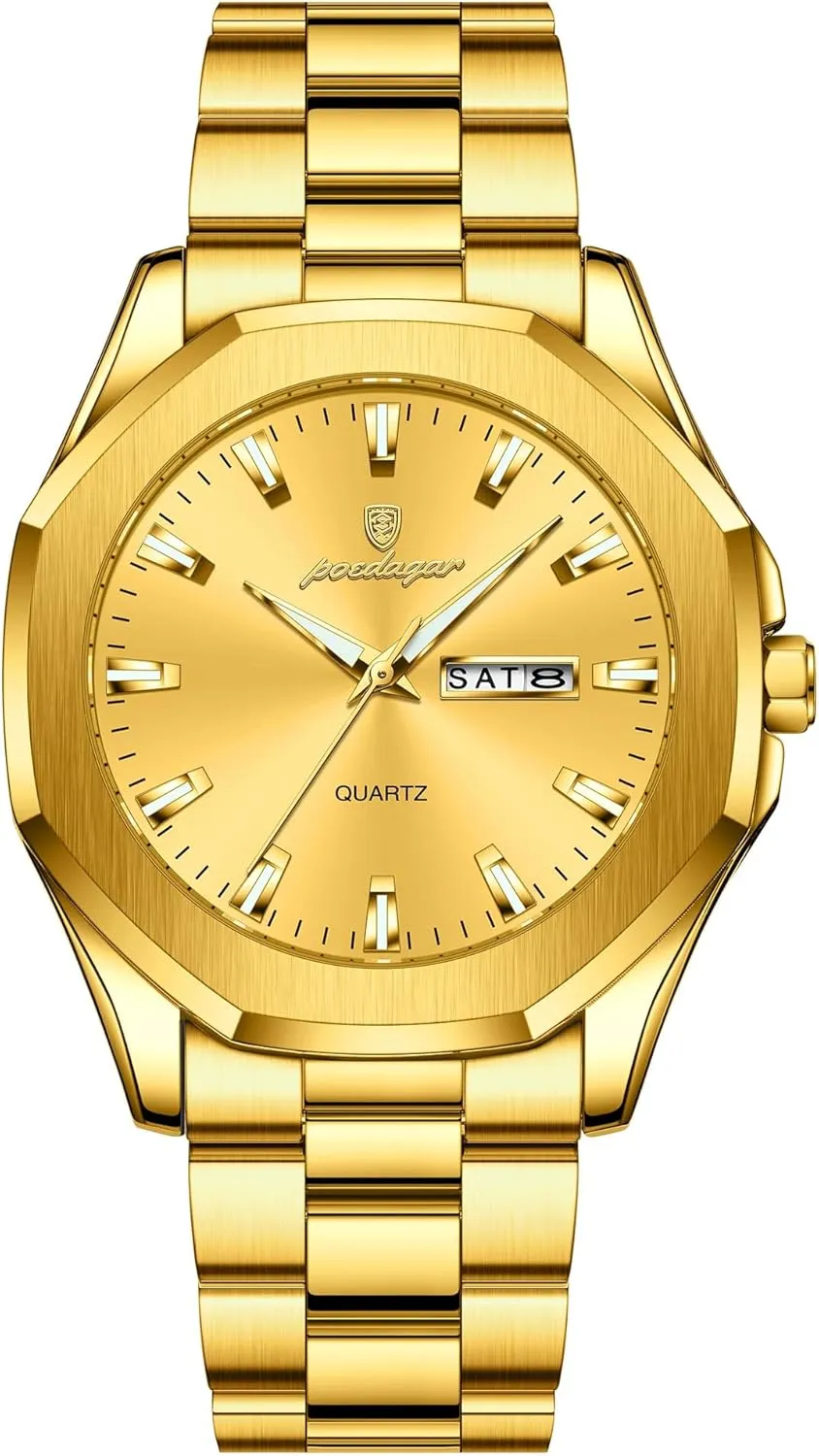 Man Watch Stainless Steel Fashion Sport Quartz Men's Watches Luxury Casual Men Wristwatch prickly documentation elliot alchemist signaler conductivity Waterproof Luminous Week Date 