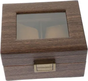 Manhattan for Travel and Home Storage Stylish and Compact Design Vanity Watch Display Case Wood Grain Finish Protective Organizer for Watches and Bracelets 