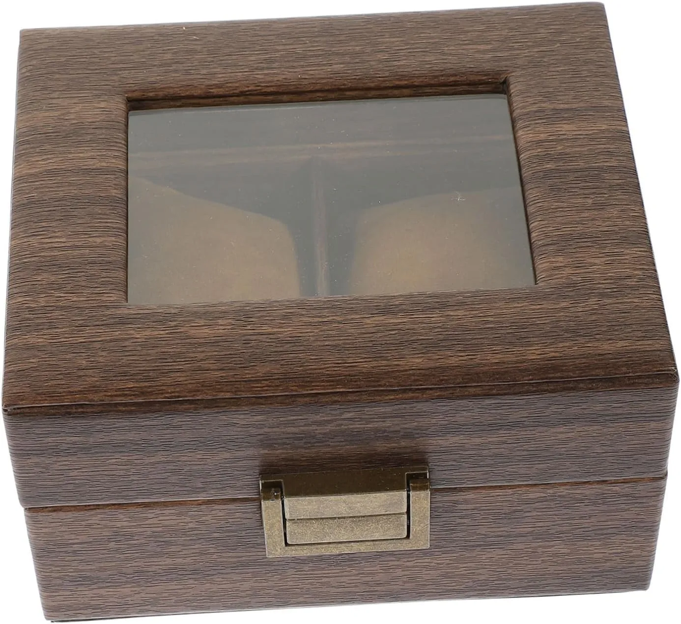 Manhattan for Travel and Home Storage Stylish and Compact Design Vanity Watch Display Case Wood Grain Finish Protective Organizer for Watches and Bracelets 