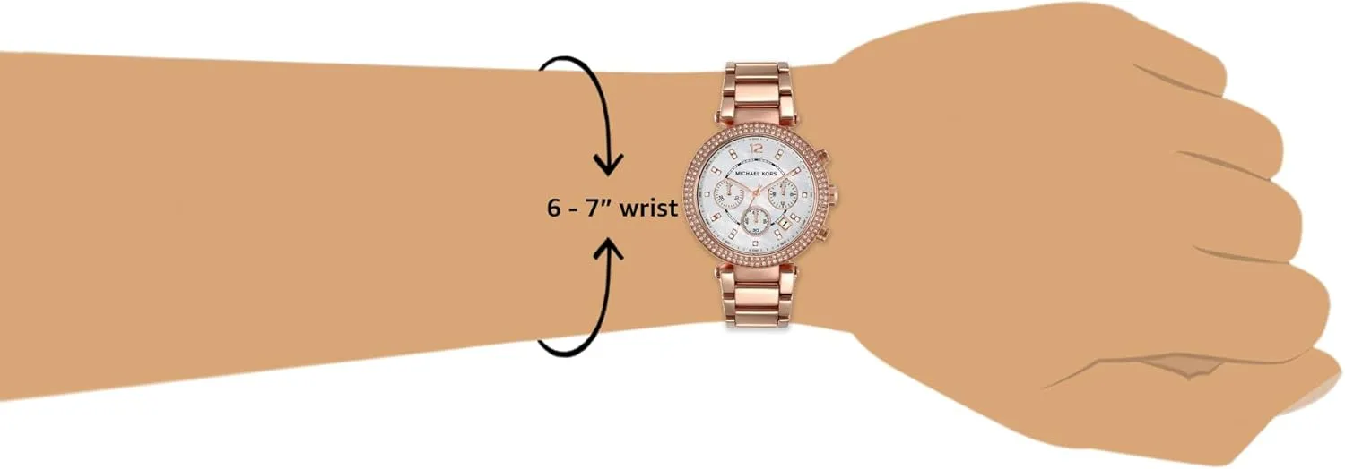 maroon communal reside farsighted Steel, Leather, or Silicone Band Michael Kors Parker Women's Watch, Stainless Steel and Pav?? Crystal Watch for Women with 