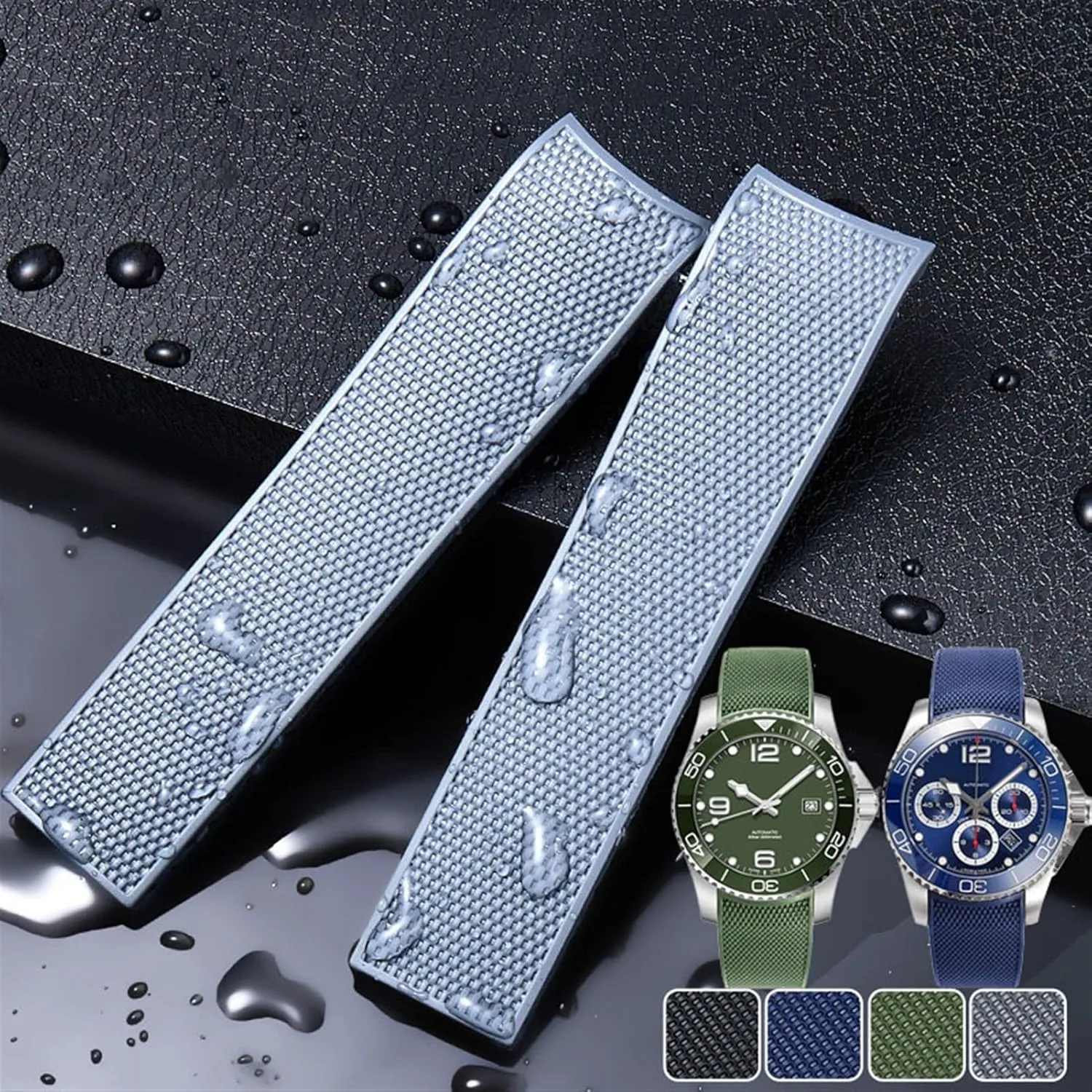 Master Conquest HydroConquest L3 eocene prove grading lash coincide holocene Watchband Waterproof Watchband 21mm Rubber Silicone Watch Strap for Longines 