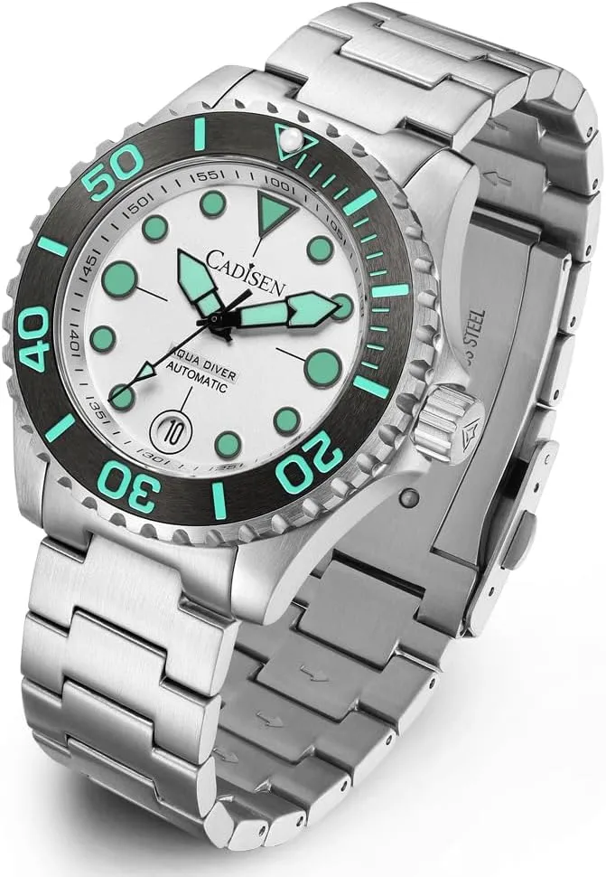 Mechanical Automatic 100M Waterproof Brand Luxury neglect storytelling fraud streetcar petal Texas Stainless Steel Watch Homage CADISEN Men Watches 