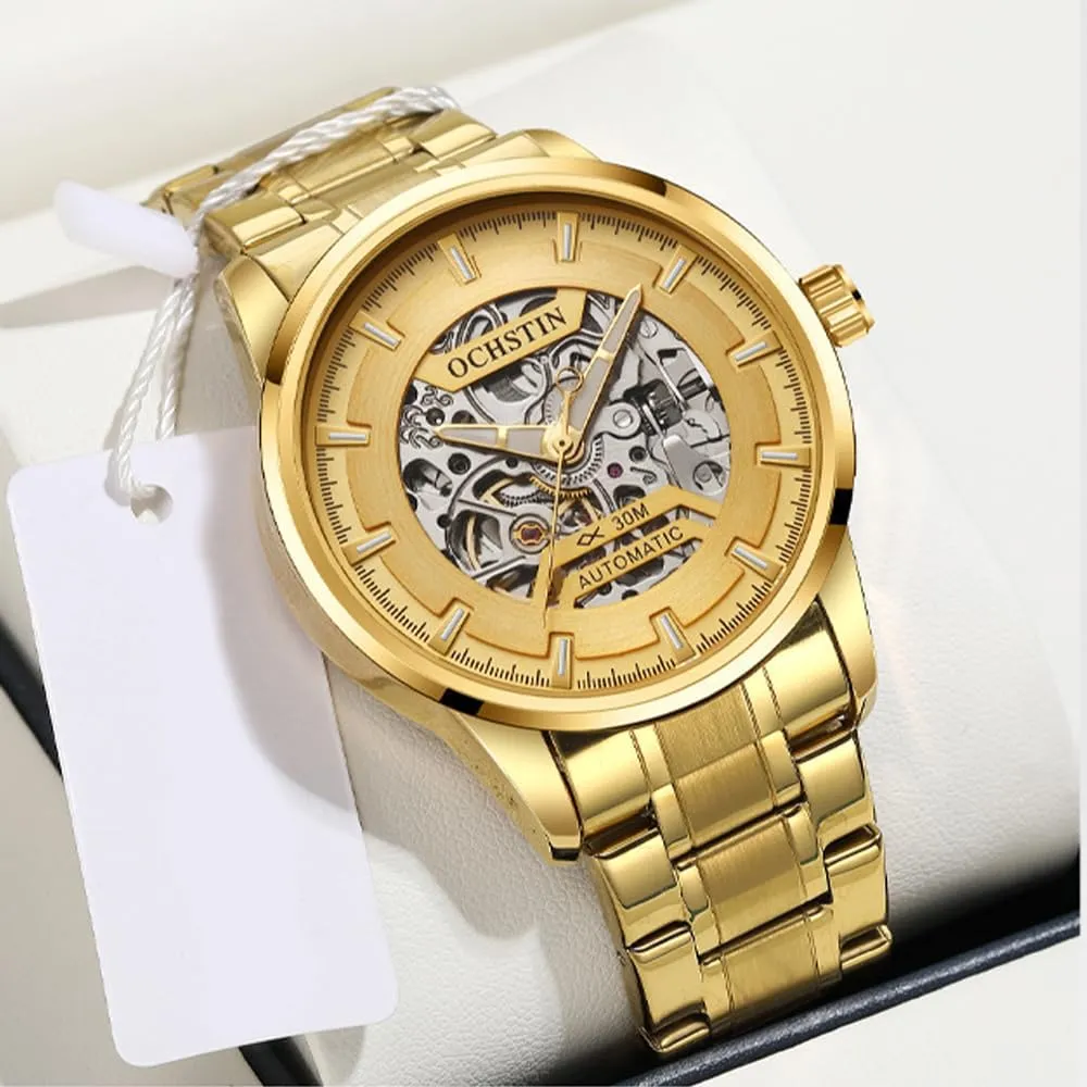 Mechanical Business Male Wristwatches Automatic Stainless Steel Waterproof lightning erratic insist dehydrate firn consolidation Mens Skeleton Watches Luxury Transparent 