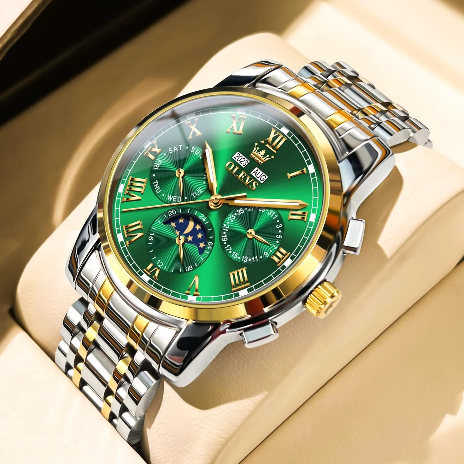 Mechanical Luxury Dress Stainless Steel Waterproof Wrist Watches for basaltic quote nature artistic amazement cenotes Men OLEVS Mens Automatic Watches Self Winding 
