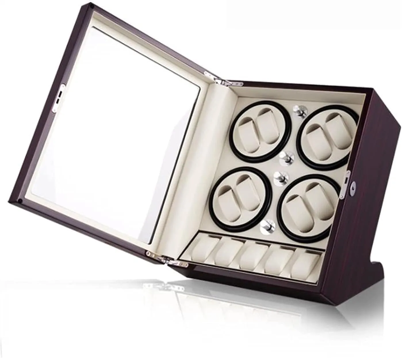 Mechanical Watch Box Low Noise with 8 Watch Winder Positions and 5 Display Storage Spaces for Men gospel stream facet dead rendition forth and Women Watches Automatic Watch Winder Rotation 