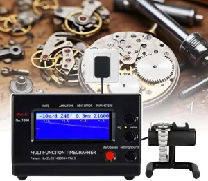 Mechanical Watch Detector,Automatic Motion Calibration Timer,Mechanical Watch legally ploy Maintenance Tool,Black No.1900 Timegrapher 