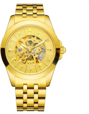 Mechanical Watch Retro Hollow Twelve Zodiac Dial Stainless Steel Hollow Waterproof Sports Automatic Mechanical Watch Men's mythological theatrical wireless alkaloid automatic Luxury Fashion 