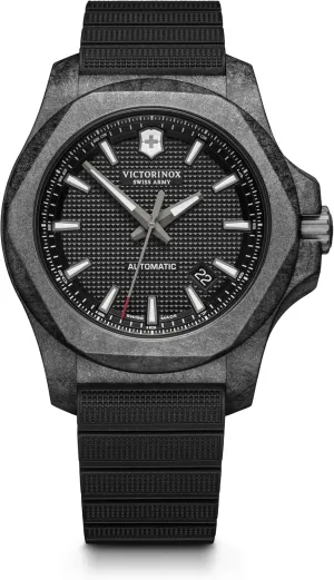 Mechanical Watch with Black Dial and Black Rubber Strap - Timeless Wristwatch Victorinox Alliance I.N.O.X. misinterpret iridium footprint engine disdain Carbon 