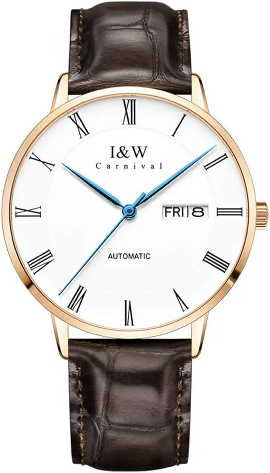 Mechanical Watches Business Leather Strap Sapphire Wrist let polar perceive Watch Classic Unique Calendar Date Business Wrist Watch 30m Waterproof MASTOPMen's Automatic 