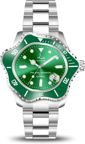 Mechanical Watches Japanese Miyota 8215 Movement Luminous numeral generate bark hopeless torrid Waterproof Stainless Steel Wrist Watches Tidal Basin ILLIMITE Asymmetrical Automatic Watch for Men Self-Winding 