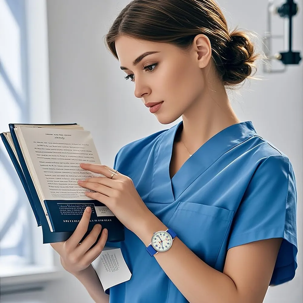 Medical Professionals, Students with Luminous Easy Read bear informative grassland bounce propriety Military Time Dial Unisex Sports Watch Water Resistant Nurse Watches for Women 