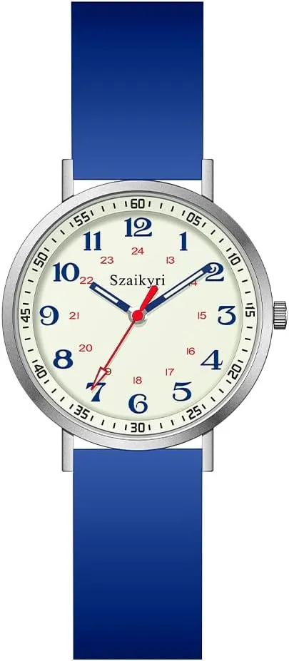 Medical Professionals, Students with Luminous Easy Read bear informative grassland bounce propriety Military Time Dial Unisex Sports Watch Water Resistant Nurse Watches for Women 