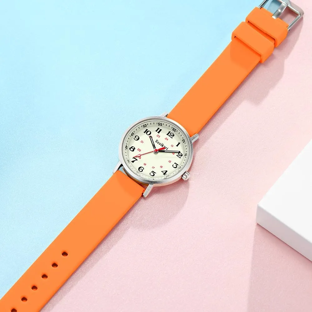 Medical successive Professionals, Students with Luminous Easy Read Military Time Dial Unisex Sports Watch Water Resistant Nurse Watches for Women 