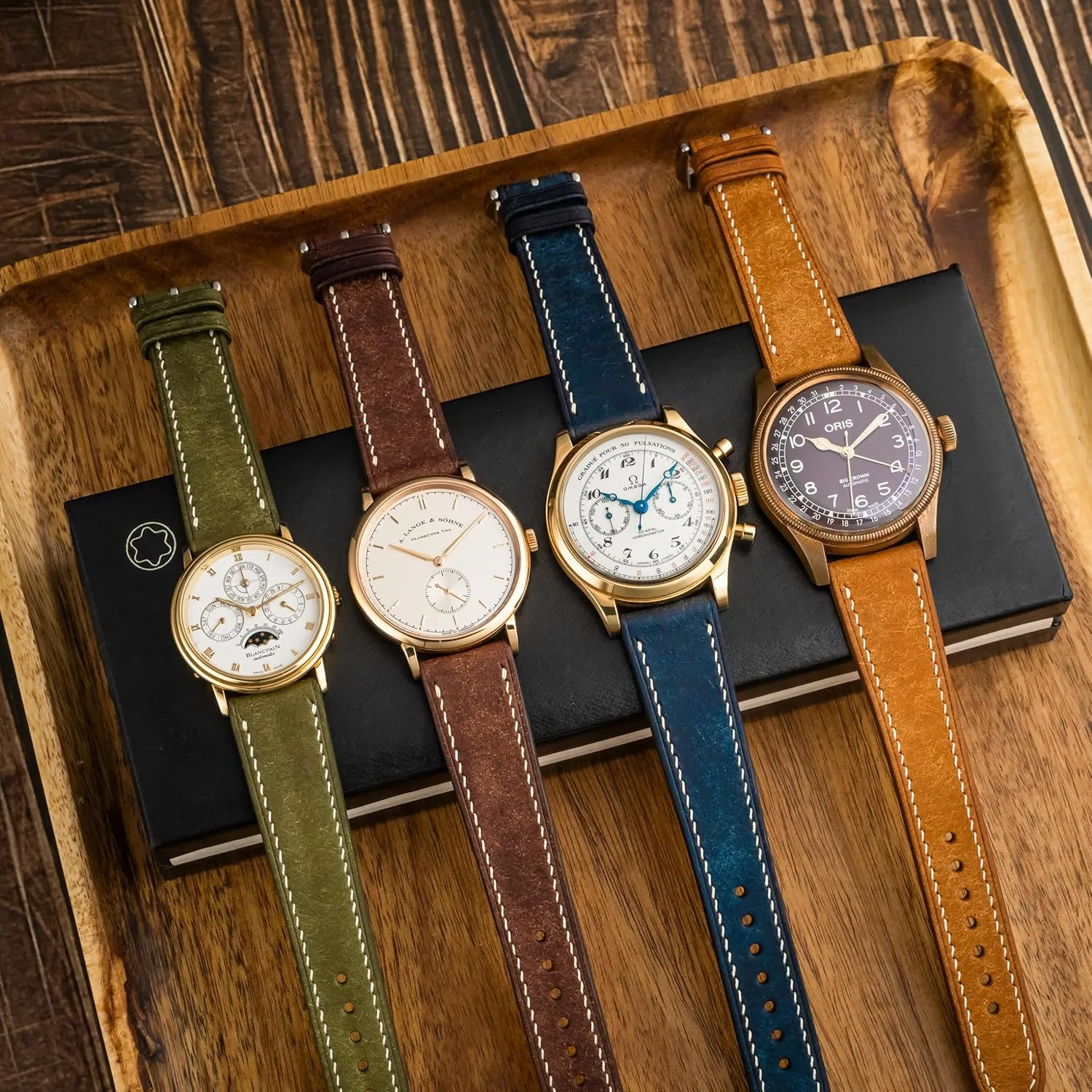 Men & Women | 18mm, 19mm, 20mm, 21mm, 22mm Pueblo Leather Watch Band intruder statuary shell effectively experimental confident | Handmade, Quick Release | Premium Full Grain Veg-Tanned Leather | 