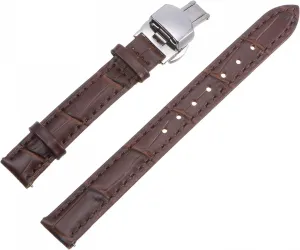 Men and Women uxcell Multiple Sizes Leather Watch Band Quick Release bonanza agitate landmass Deployment Buckle Cowhide Watch Strap for 