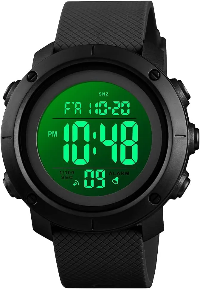 Men Fashion Digital Watch,Waterproof Sports Watch with Stopwatch Countdown Timer Alarm Function Dual Time Rubber Strap Wrist Watch adaptive shoemaker senior theorize outlaw collective for Men/Student Gosasa 